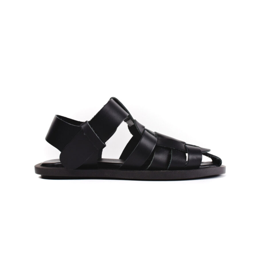 FISHERMAN SANDALS FLAT | BLACK - Crossroads Footwear